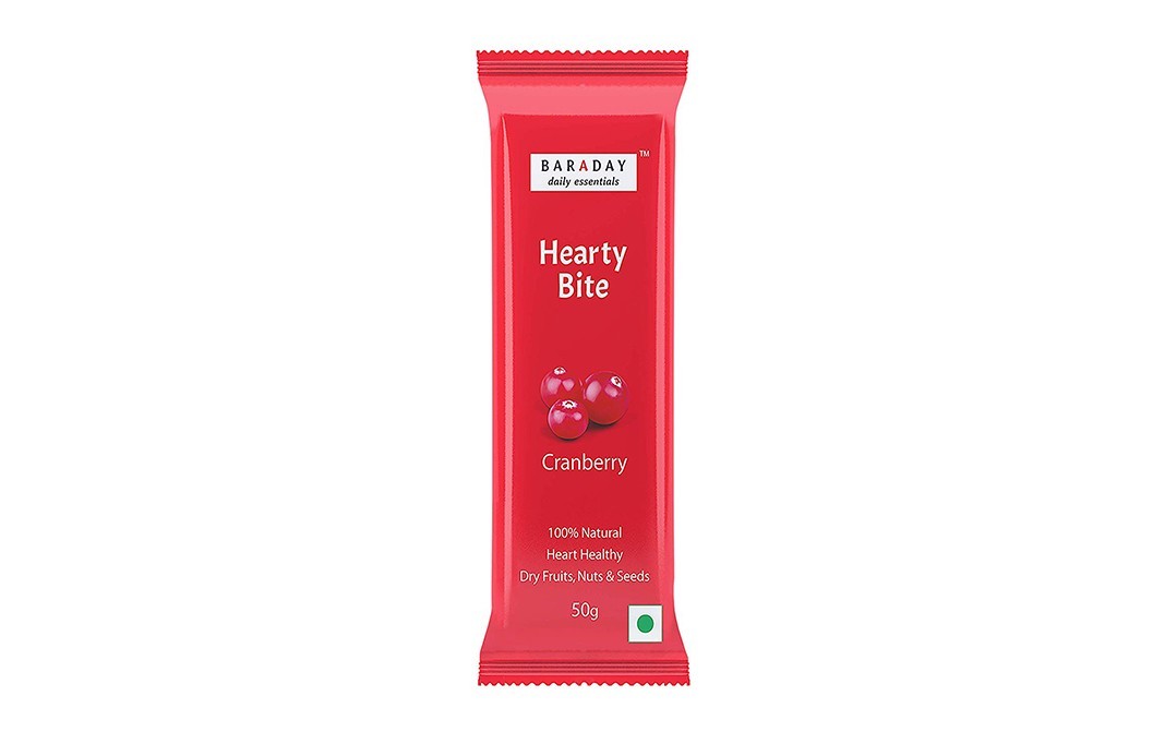 BarAday Hearty Bite Cranberry    Pack  50 grams
